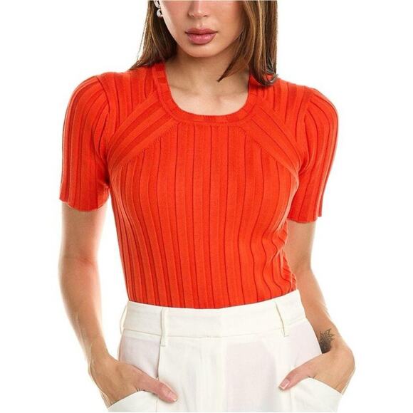 Cabi Perky Pullover Ribbed Short Sleeve Top - Picture 1 of 7